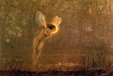 Iris angel John Atkinson Grimshaw Oil Paintings